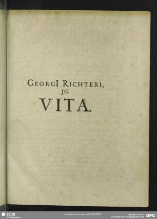 Georgi[i] Richteri JC. Vita