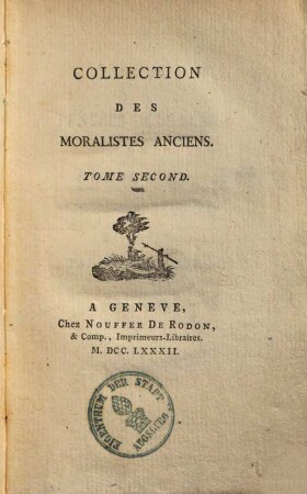 Collection des moralistes anciens, 2. Pensées morales de Confucius