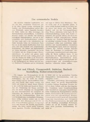 Das systematische Siedeln