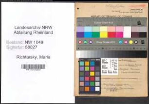 Entnazifizierung Maria Richtarsky , geb. 17.01.1914 (Lehrerin)