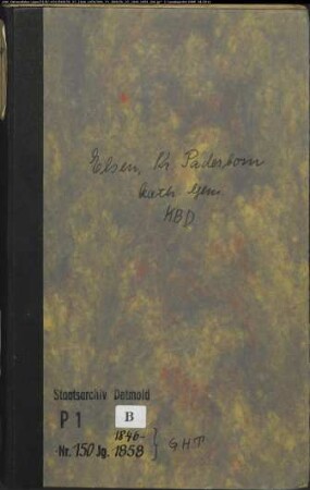 Kirchenbuchduplikat der katholischen Gemeinde Elsen, Kreis Paderborn (GHT 1846-1858) (Gemeinde: Katholische Gemeinde Elsen)