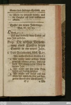 Epistel am neuen Jahrstage. Gal. III, 23 - 29.