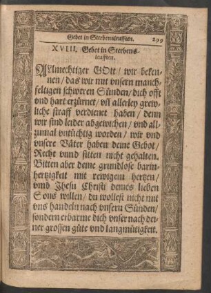 XVIII. Gebet in Sterbensleufften.