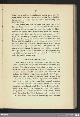 Schlieren und Luftblasen
