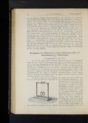Schulapparat zur Demonstration einiger elektrodynamischer und elektromagnetischer Erscheinungen.