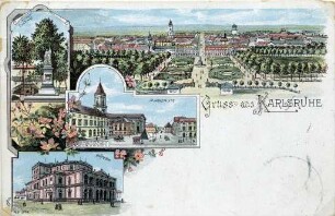 Postkartensammlung Weis mit Ansichten Karlsruhes. Karlsruhe