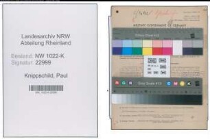 Entnazifizierung Paul Knippschild , geb. 04.02.1885 (Bankangestellter)