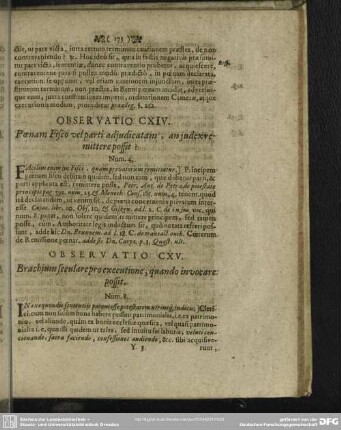 Observatio CXV. Brachium seculare pro executione, quando invocare possit