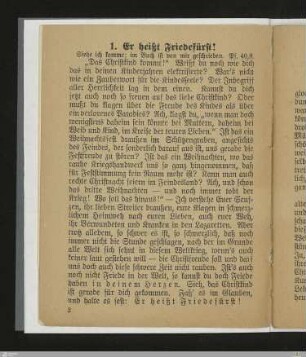 1. Er heißt Friedefürst!