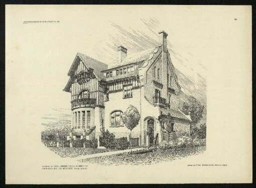 Tafel 56: Villa Schmidt in Obersendling bei München. Zweite Ansicht