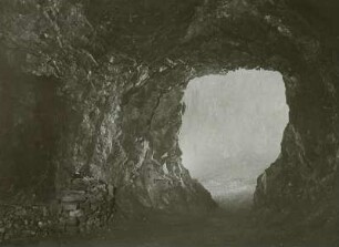 Heinrichsohle : Altenberg. Zwitterstock=A.-G., Heinrichsohle. Durchblick vom "Großen Knappensaal" (Abbau durch Feuersetzen)