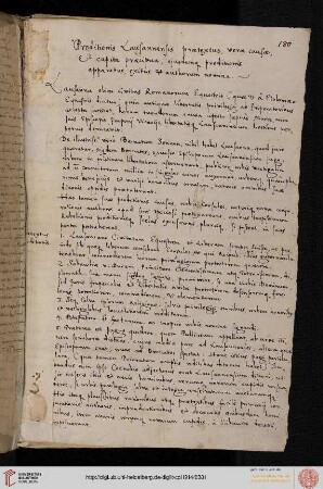 Proditionis Lausannensis praetextus, verae causae et capita