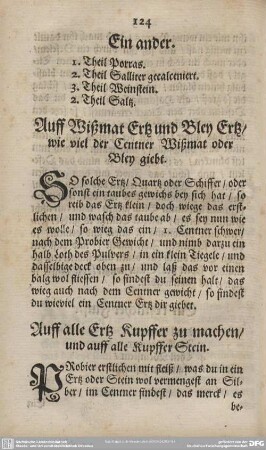 Auf alle Ertz Kupffer zu machen/und auff alle Kupffer Stein.