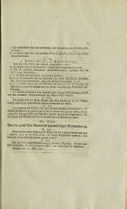 XII. Titel. Von der gesetzlichen Auctorität gegenwärtiger Stadtordnung.