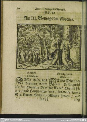 Am III. Sontage des Advents