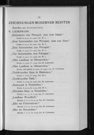 Zeichnungen moderner Meister