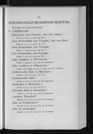 Zeichnungen moderner Meister