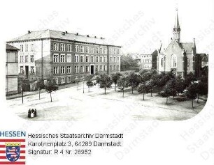 Darmstadt, Höhere Gewerbeschule und Stadtkapelle