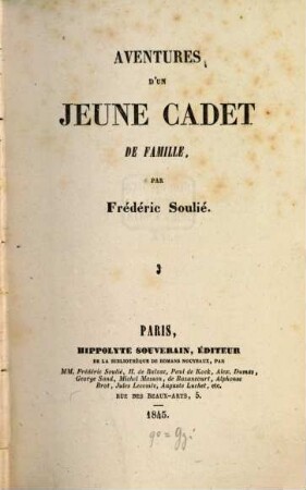 Aventures d'un jeune cadet de famille, 3