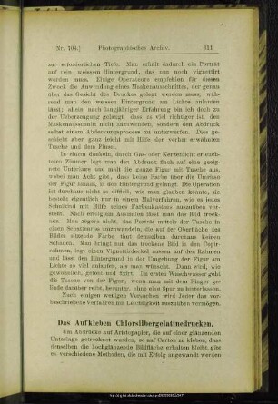 Das Aufkleben Chlorsilbergelatinedrucken