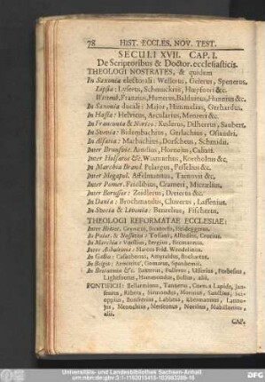 Cap. I. De Scriptoribus & Doctor. ecclesiasticis.