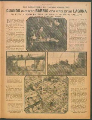 Cuando nuestro barrio era una gran laguna : Los reportajes de "Mundo Argentino"