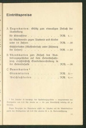 Eintrittspreise