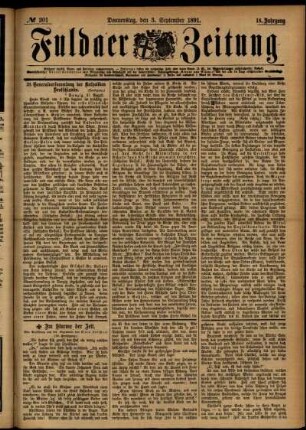 Ausgabe vom Donnerstag, den 03. September 1891.