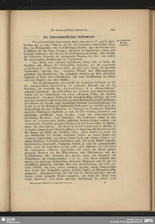 Die wissenschaftlichen Instrumente