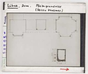 Lübeck: Dom, Pfeilergrundrisse