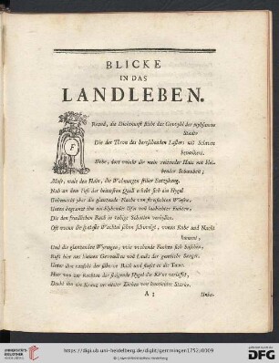 Blicke in das Landleben