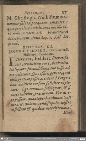 Epistola XII.