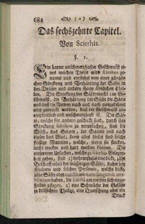 Das sechszehnte Capitel. Von Scirrhis