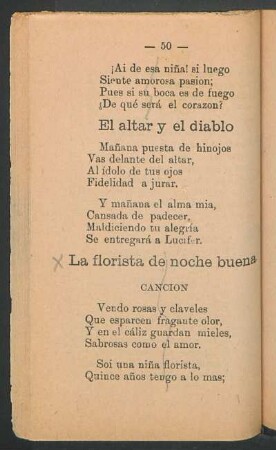 La florista de Noche Buena : Canción