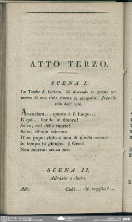 Atto terzo / Dritter Aufzug