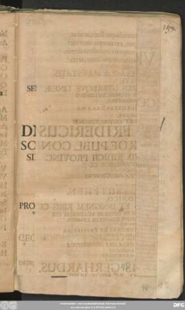 Crescite virtutes foecundaque floreat aetas ... Divina Gratia Auxiliante, Augustissimae Sacrae Caesareae Maiestatis Autoritate ... Ordine Iuridico In Illustri Salana Rite Decernente ... Dn. Ernestus Fridericus Schröter ... Promoter Et Brabeuta Desinatus Viro ... Dn. Christiano a Sütphen, Dresdensi Misnico ... Supremos In Utroque Iure Honores Et Privilegia Ad Diem ... XXX. Ianuar. ... Conferet, Quam Panegyrin Ut Praesentia Sua Honorificia ... Exornent Rector ... Dn. Joh. Ernestus Gerhardus ... Ceterique Proceres Academici ... Studiosi ... Rogo Ac Qusaso Georgius Adamus Struvius ... Hodie Decanus