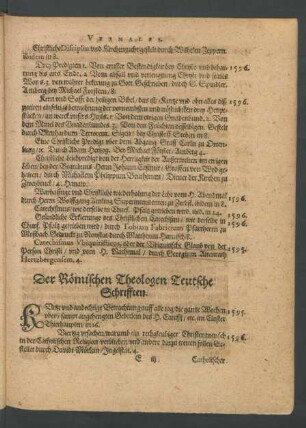 Der Römischen Theologen Teutsche Schrifften.