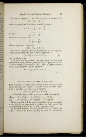 On the principal axes of rotation.