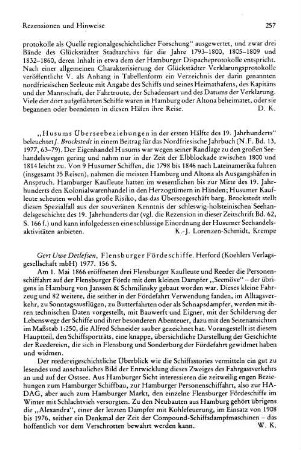 Detlefsen, Gert Uwe :: Flensburger Fördeschiffe : Herford, Köhler, 1977