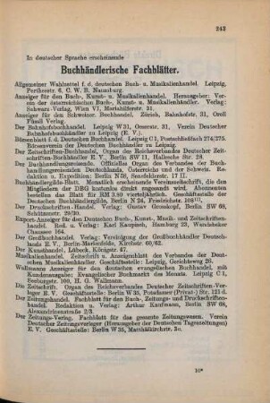 Buchhändlerische Fachblätter