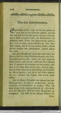 Von den Complimenten