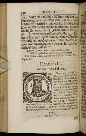 Henricus II. Von An. 1002. biß 1024. - Henricus III. Niger. von An. 1039. biß 1056.