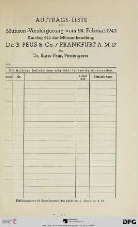 Auftrags-Liste