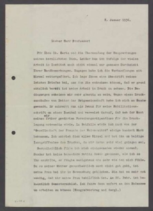 [Brief von Julius Bahle an Otto Selz vom 08. Januar 1936]