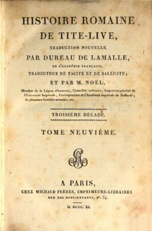 Histoire romaine de Tite-Live, 9. Troisième décade