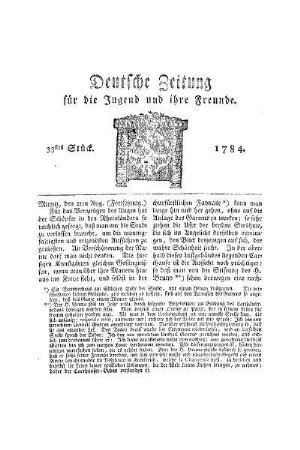 Maynz, den 2ten Aug. : (Fortsetzung)