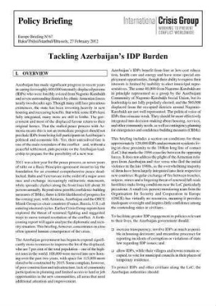 Tackling Azerbaijan's IDP burden