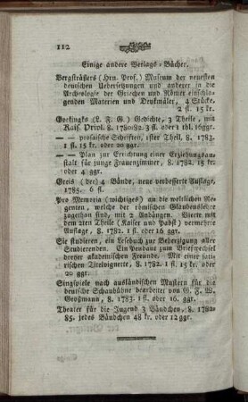 Einige andere Verlags-Bücher.