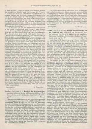 688-689 [Rezension] Thieme, Karl, Die Theologie der Heilstatsachen und das Evangelium Jesu
