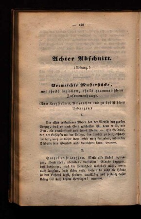 Achter Abschnitt. (Anhang.)